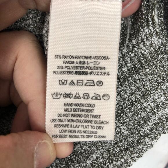 Free People Dots & Dashes Women's Sleeveless Knit Collared Deep V-Neck Top M - Picture 7 of 8